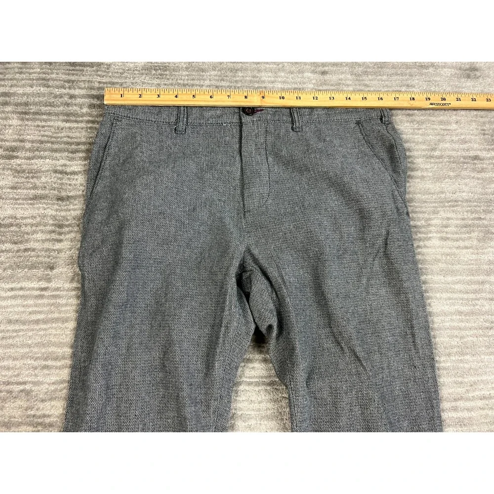 Bullhead Denim Co Pants Mens 32x30 Grey Skinny Textured Chino Casual Trousers